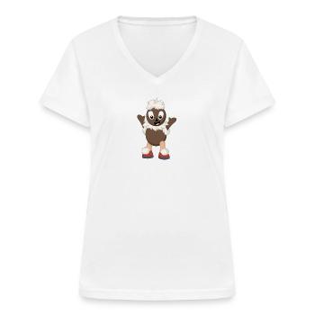 Pittiplatsch, der Liebe - Frauen-T-Shirt mit V-Ausschnitt - Weiß - Vorne - Lela (165cm)