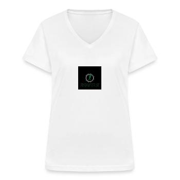 Hustle grün black - Frauen-T-Shirt mit V-Ausschnitt - Weiß - Vorne - Lela (165cm)