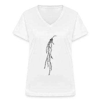 Hanging plant - Frauen-T-Shirt mit V-Ausschnitt - Weiß - Vorne - Lela (165cm)