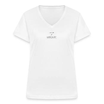 Unterzuckert - Frauen-T-Shirt mit V-Ausschnitt - Weiß - Vorne - Lela (165cm)