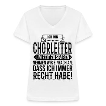 Chorleiter Dirigent Chor Gesangschor - Frauen-T-Shirt mit V-Ausschnitt - Weiß - Vorne - Lela (165cm)