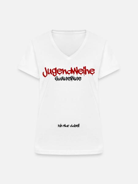 Jugendweihe Jugendliche Graffiti Geschenk - Frauen-T-Shirt mit V-Ausschnitt - Weiß