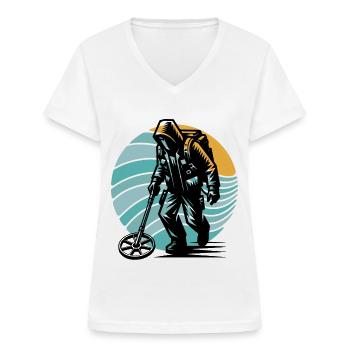 Sondeln Metalldetektor - Frauen-T-Shirt mit V-Ausschnitt - Weiß - Vorne - Lela (165cm)