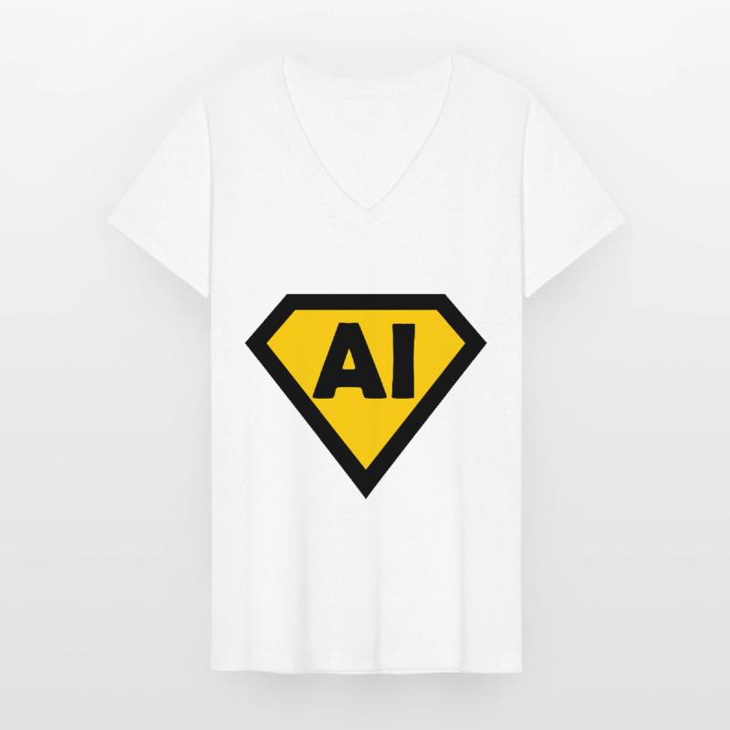 Intelligenz und Coding Frauen-T-Shirt mit V-Ausschnitt
