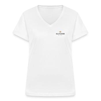 Zander - Women's V-neck T-shirt - white - Front - Lela (165cm)