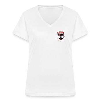 Harry Potter Éclair, Lunettes Et Initiales - T-shirt col V Femme - blanc - Devant - Lela (165cm)
