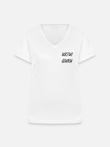 UX/UI Guru - Frauen-T-Shirt mit V-Ausschnitt - Weiß
