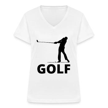 Golf - Frauen-T-Shirt mit V-Ausschnitt - Weiß - Vorne - Lela (165cm)