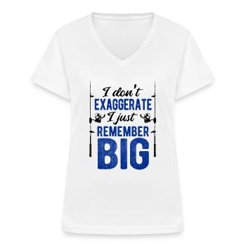 Angler Spruch zum Angeln Angel - Frauen-T-Shirt mit V-Ausschnitt - Weiß - Vorne - Lela (165cm)