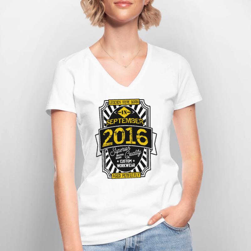 2016 SEPTEMBER Women's V-neck T-shirt