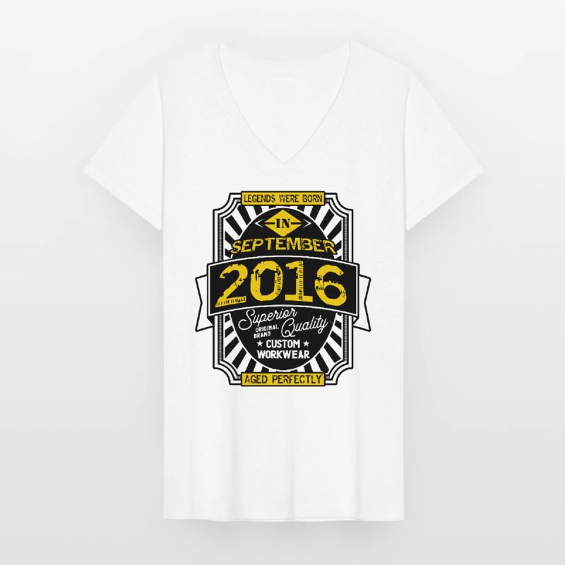 2016 SEPTEMBER Women's V-neck T-shirt