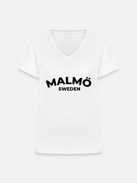 Malmö Trikot - Frauen-T-Shirt mit V-Ausschnitt - Weiß