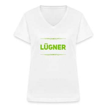 Lügen gehen immer - Frauen-T-Shirt mit V-Ausschnitt - Weiß - Vorne - Lela (165cm)