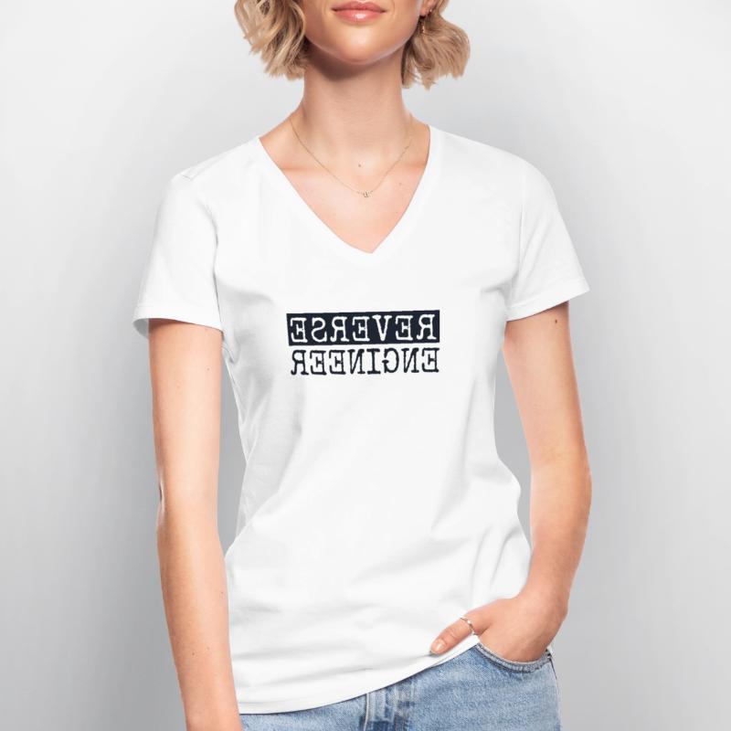 Reverse Engineer Softwareingenieur Developer Frauen-T-Shirt mit V-Ausschnitt