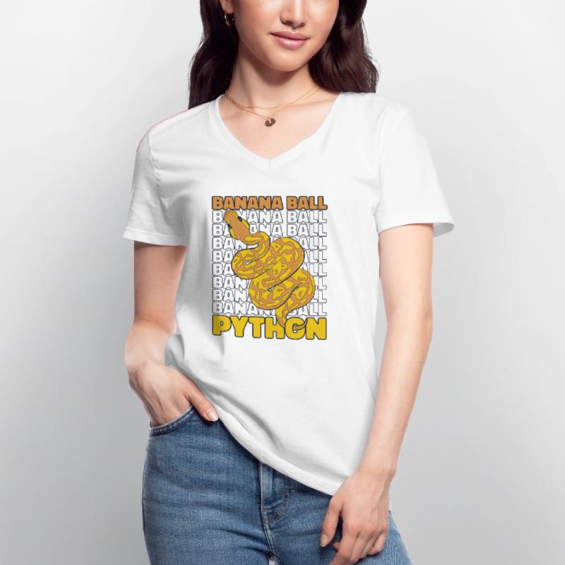 Banana Ball Python Snake Python Banana Ball Women's V-neck T-shirt