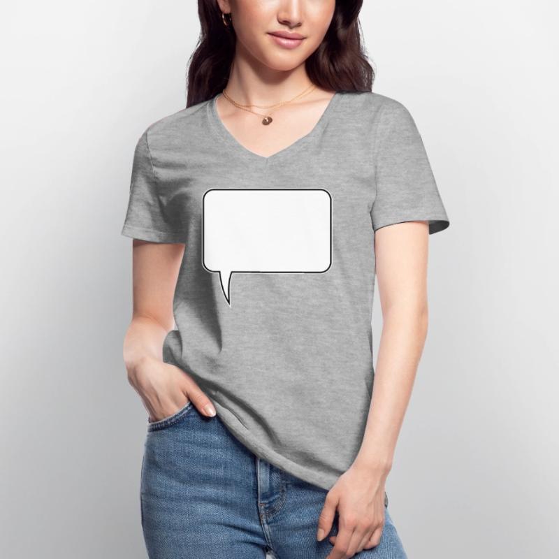 Speech bubble rectangle design Women's V-neck T-shirt