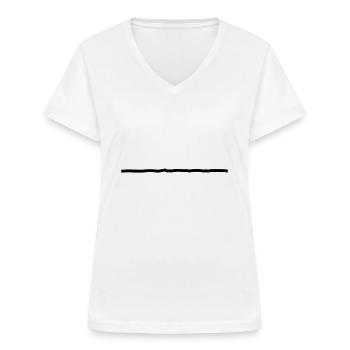 Linie - Frauen-T-Shirt mit V-Ausschnitt - Weiß - Vorne - Lela (165cm)