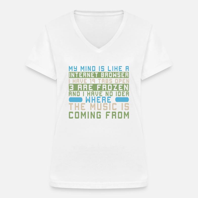 Lustiger Informatiker Spruch, Informatik - Frauen-T-Shirt mit V-Ausschnitt - Weiß