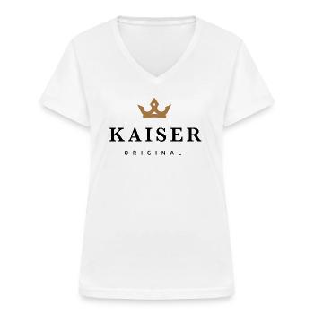 Kaiser - Frauen-T-Shirt mit V-Ausschnitt - Weiß - Vorne - Lela (165cm)