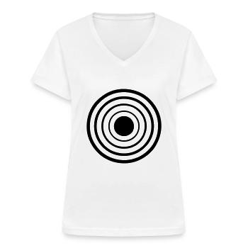 target cible cercle 2106 - T-shirt col V Femme - blanc - Devant - Lela (165cm)