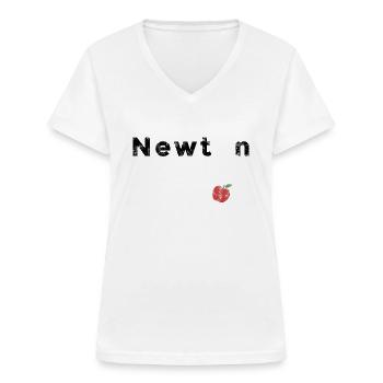 Isaac Newton - Frauen-T-Shirt mit V-Ausschnitt - Weiß - Vorne - Lela (165cm)