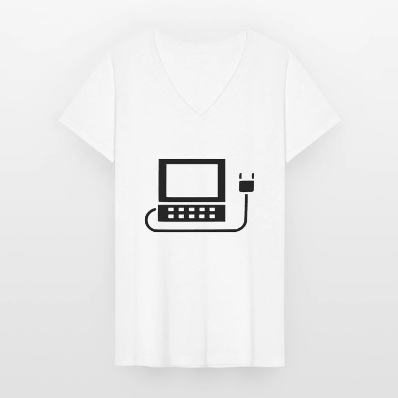Computer, Laptop, PC Frauen-T-Shirt mit V-Ausschnitt