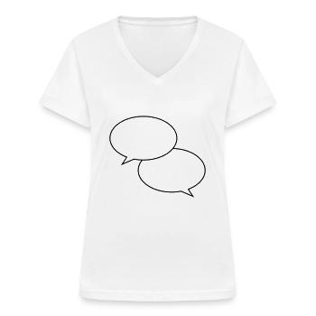 bubbles - Women's V-neck T-shirt - white - Front - Lela (165cm)
