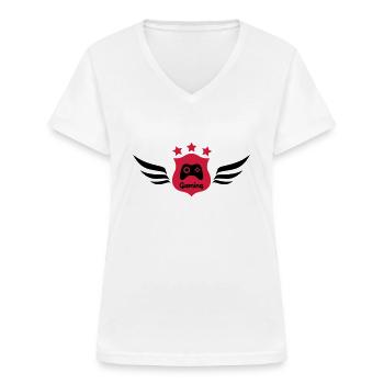 Gaming - Pro Gamer - Women's V-neck T-shirt - white - Front - Lela (165cm)