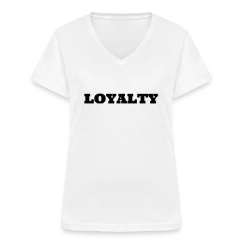 Loyalty - Women's V-neck T-shirt - white - Front - Lela (165cm)