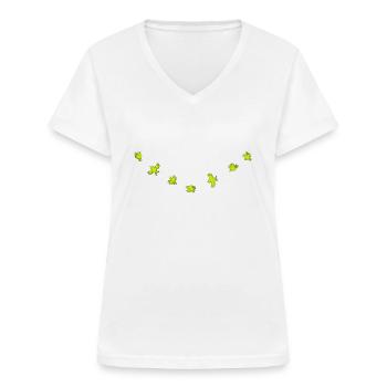 Birdies - T-shirt col V Femme - blanc - Devant - Lela (165cm)