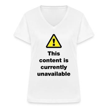 ⚠ This Content Is Currently Unavailable - Women's V-neck T-shirt - white - Front - Lela (165cm)