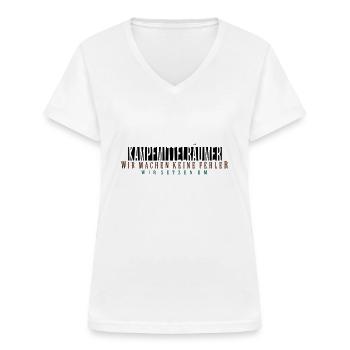 kampfmittelräumer_vec_3 de - Frauen-T-Shirt mit V-Ausschnitt - Weiß - Vorne - Lela (165cm)