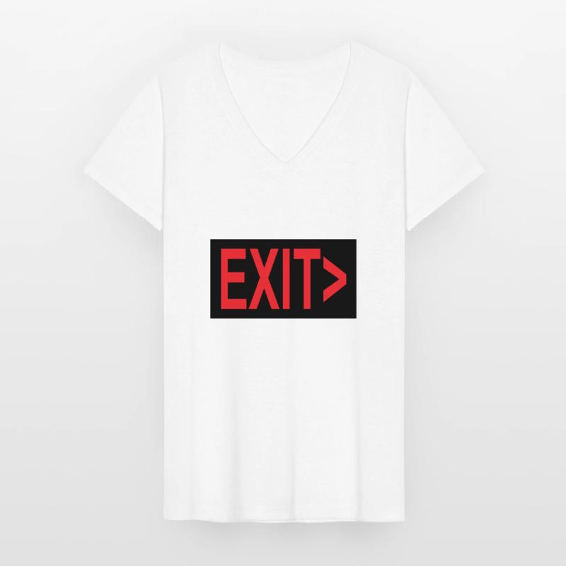 Exit / Exit / Emergency Exit Women's V-neck T-shirt