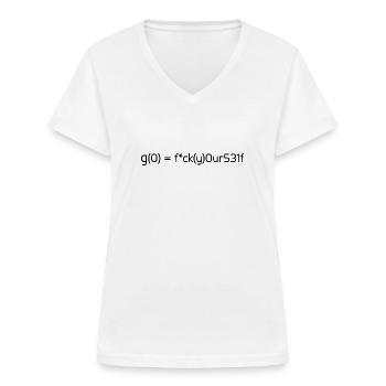 Math drôle formule drôle idée cadeau - T-shirt col V Femme - blanc - Devant - Lela (165cm)