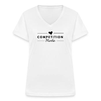 Mode Compétition - T-shirt col V Femme - blanc - Devant - Lela (165cm)