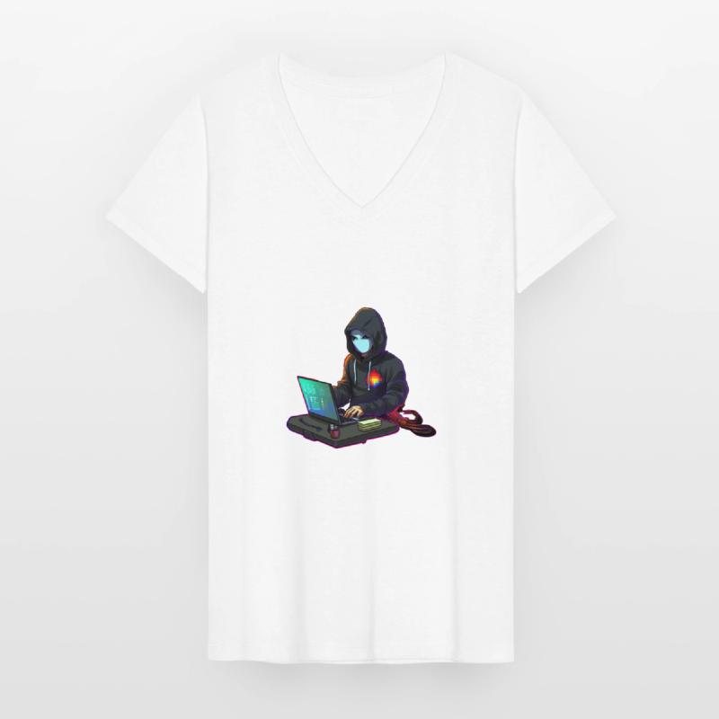 Concentrated Coder Women's V-neck T-shirt