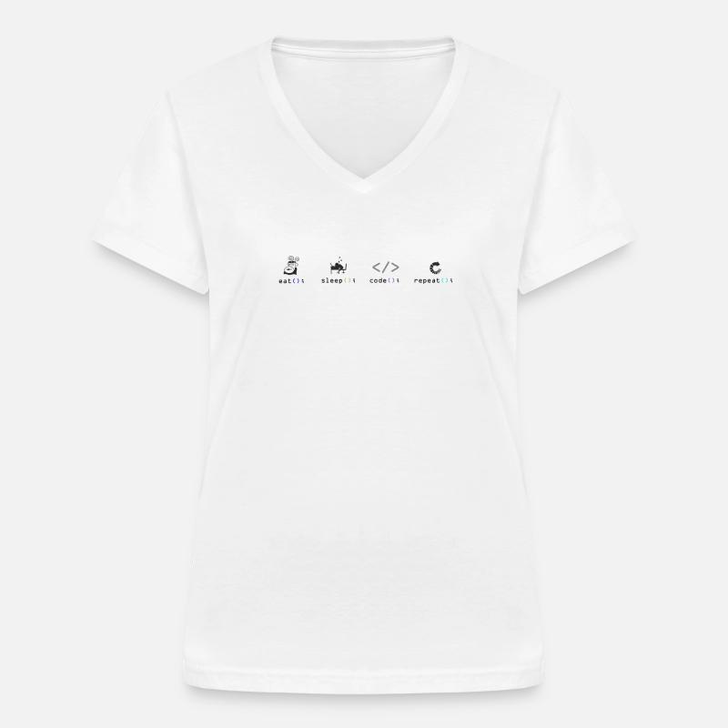 programmer - Women's V-neck T-shirt - white