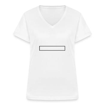 Banner gerade - Frauen-T-Shirt mit V-Ausschnitt - Weiß - Vorne - Lela (165cm)