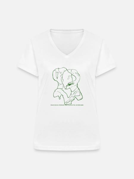 verschmolzene Liebende - Frauen-T-Shirt mit V-Ausschnitt - Weiß