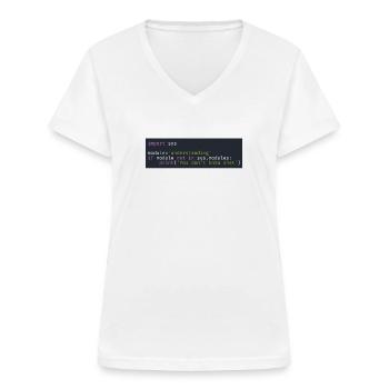 Programmierer, Software, Informatik, Developer - Frauen-T-Shirt mit V-Ausschnitt - Weiß - Vorne - Lela (165cm)