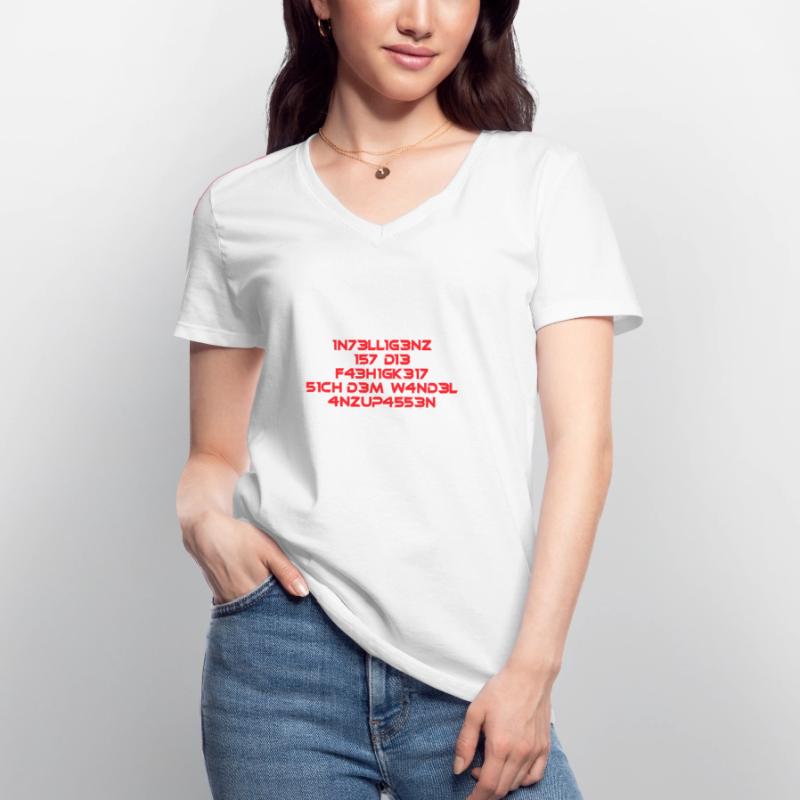 L’intelligence est la compétence Cool Dire Math T-shirt col V Femme