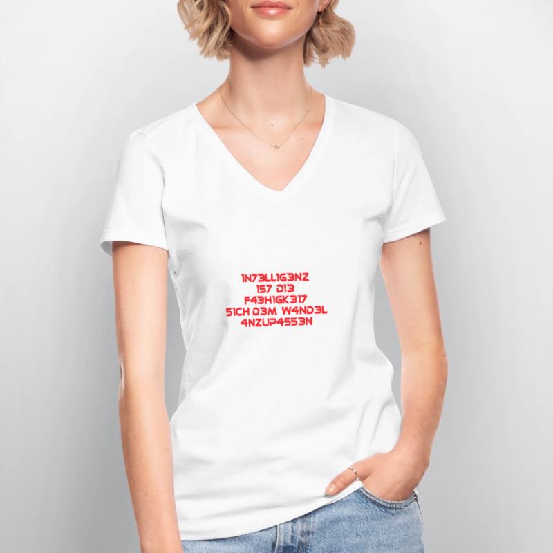 L’intelligence est la compétence Cool Dire Math T-shirt col V Femme