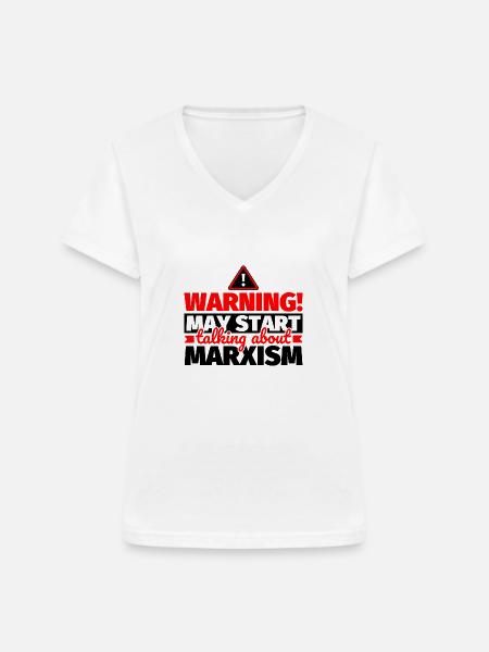 Marxismus lustiger Spruch - Frauen-T-Shirt mit V-Ausschnitt - Weiß