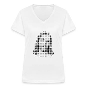 jesus - Frauen-T-Shirt mit V-Ausschnitt - Weiß - Vorne - Lela (165cm)