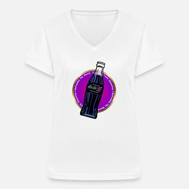 Magic Art Drink - Women's V-neck T-shirt - white