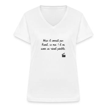 Les Tontons Flingueurs ! Réplique culte - Humour - T-shirt col V Femme - blanc - Devant - Lela (165cm)