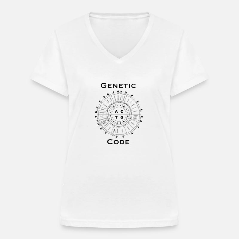 Genetic code - Women's V-neck T-shirt - white