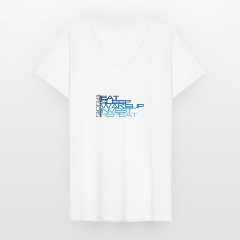 tägliche Routine oder den Alltag Frauen-T-Shirt mit V-Ausschnitt