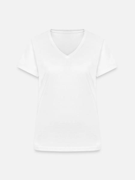Fahrrad - Frauen-T-Shirt mit V-Ausschnitt - Weiß