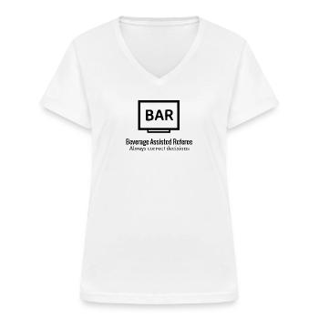 Beverage Assisted Referee - Women's V-neck T-shirt - white - Front - Lela (165cm)